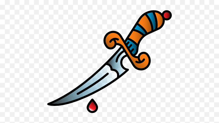 Tattoo Old Dagger School Knife Free Hq - Old School Tattoo Png,Knife Tattoo Png