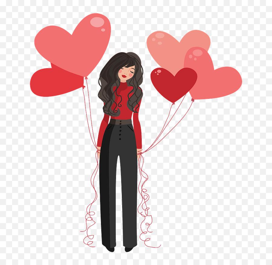 Girl With Balloons Clipart Free Download Transparent Png - Girl Balloons Svg,Balloons Clipart Transparent