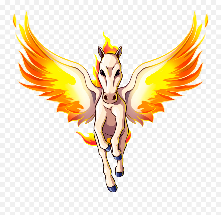 Blazing Pegasus U2013 Furious Unicorns - Mythical Creature Png,Pegasus Png