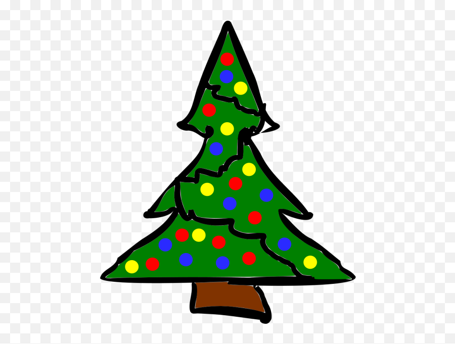 Decorated Christmas Tree With Snow Png Svg Clip Art For Web - Christmas Tree Clipart Ugly,Snow Tree Png