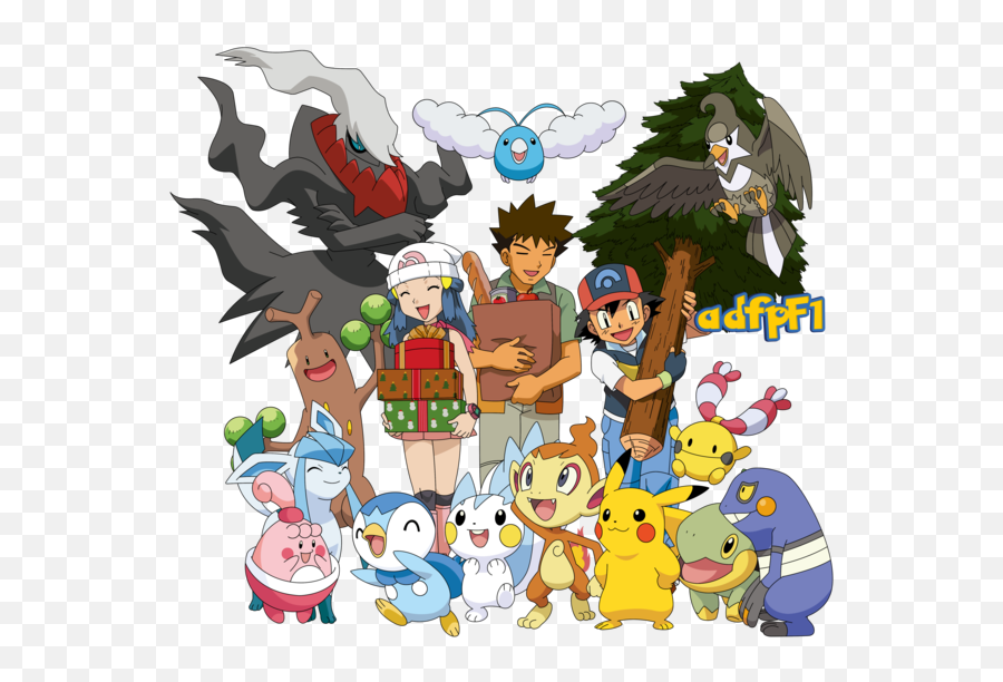 Download Ash Maya Brock Y Pokemon By Adfpf1 - Pokemon Pokemon Brock All Pokemon Png,Pokemon Ash Png