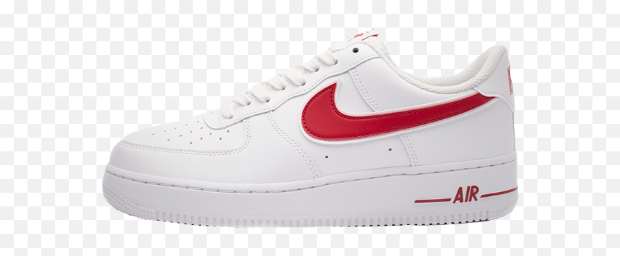 Nike Air Force 1 07 White Red - Red And White Air Force 1 Png,Red Nike Logos