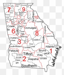 Filegeorgia Judicial Districts And Circuits Mappng - Georgia Court Districts,Circuits Png