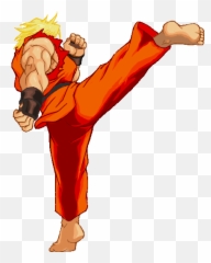 Sf U2014 Sirlinnet Game Design - Ken Street Fighter Kick png
