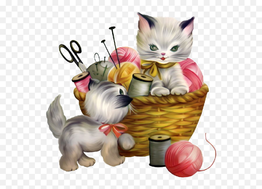Cute Cartoon Clip Art Images All Cat - Cute Transparent Cat Knitting Clip Art Png,Cat Clipart Transparent