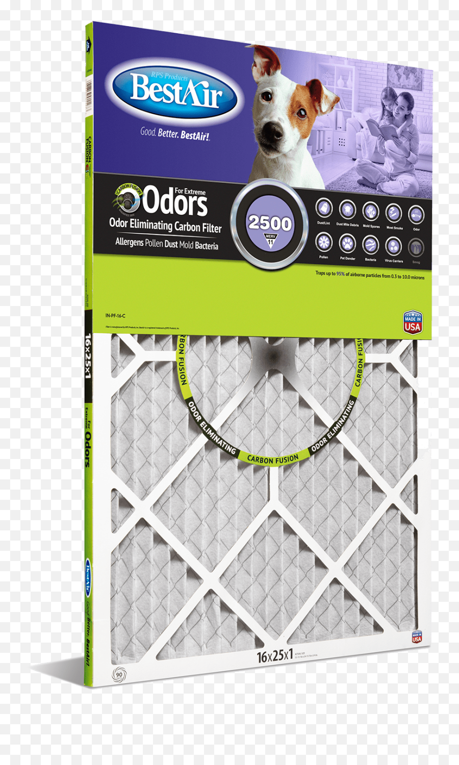 Carbon Pet Filter 16x25 Merv 11 - Rps Products Png,Dog Filter Png