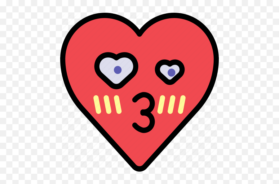 Crush Love Kiss Emoji Emotion - Yummy Heart Png,Heart Emoji Png