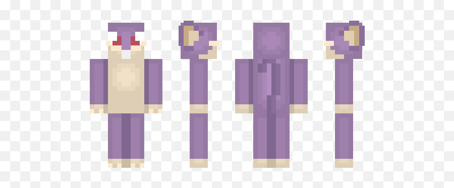 Rattata - Minecraft Skin 64x32 Steve Skin Do Tio Trident Png,Rattata Png