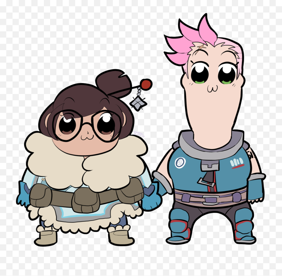 Overwatch - Mei U0026 Zarya Vinyl Sticker Sold By Vicki Vega Fictional Character Png,Zarya Transparent