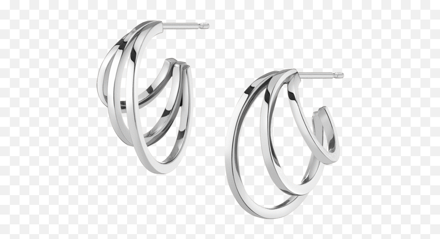 Deco Triple Gold Hoop Earrings In - Triple Band Hoop Earrings Png,Hoop Earrings Png