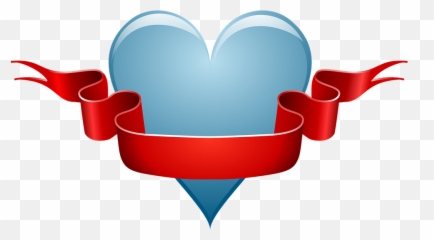 Heart Love Ribbon - Good Morning Sister I Love You Png,Red Banner Png