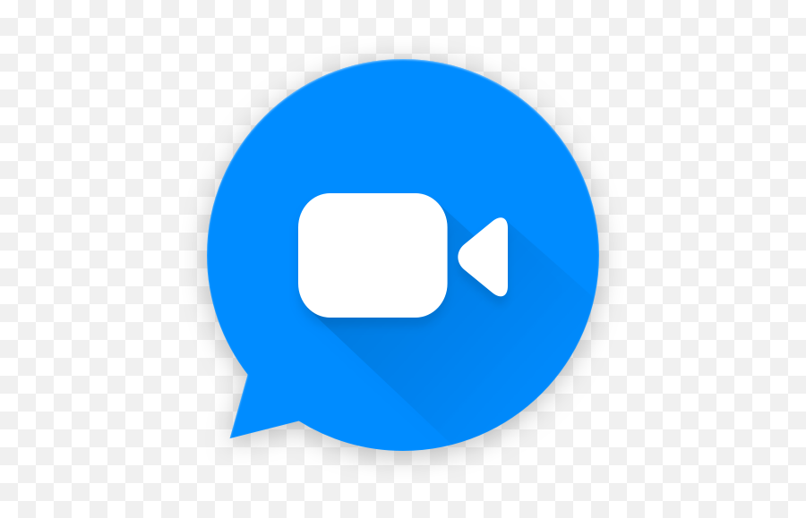 Video Chat Camera Blue Icon Png Pnglib U2013 Free Library - Dot,People Chatting Icon