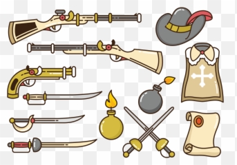 Musketeer Icons Vector Create Picture Hand Drawn - Portable Network Graphics png