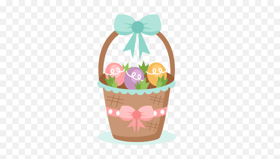 Easter Basket Svg Scrapbook Cut File Cute Clipart Files For - Cute Easter Basket Clip Art Png,Easter Basket Transparent