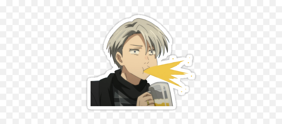 Pfttbbbb Sticker By A Anime Printables Kawaii Stickers - Victor And Yuri Matching Pfp Png,Victor Nikiforov Icon