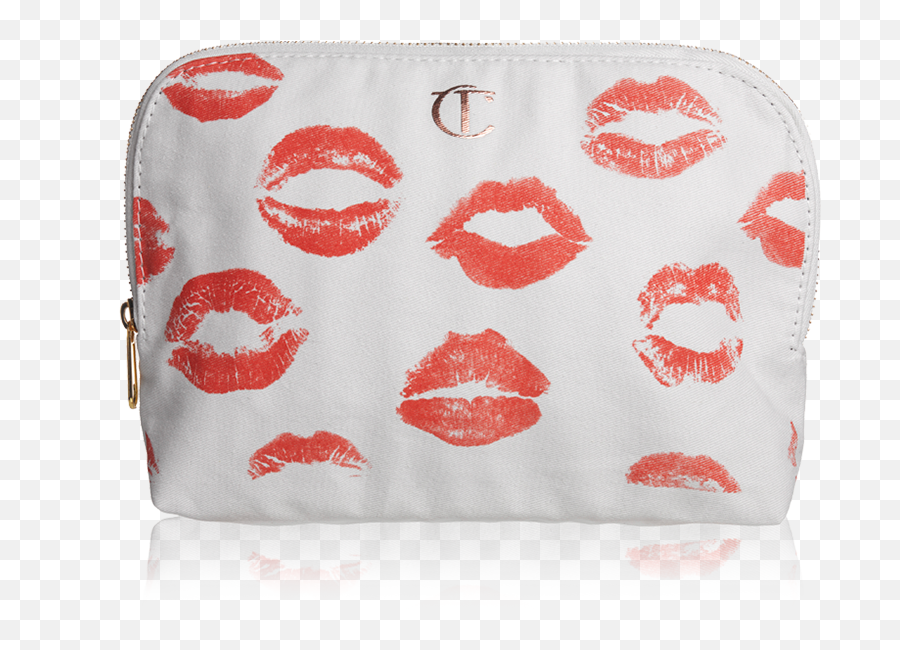 Lip Print Canvas Cosmetic Bag - Charlotte Tilbury Pillow Talk Set Png,Lip Print Png