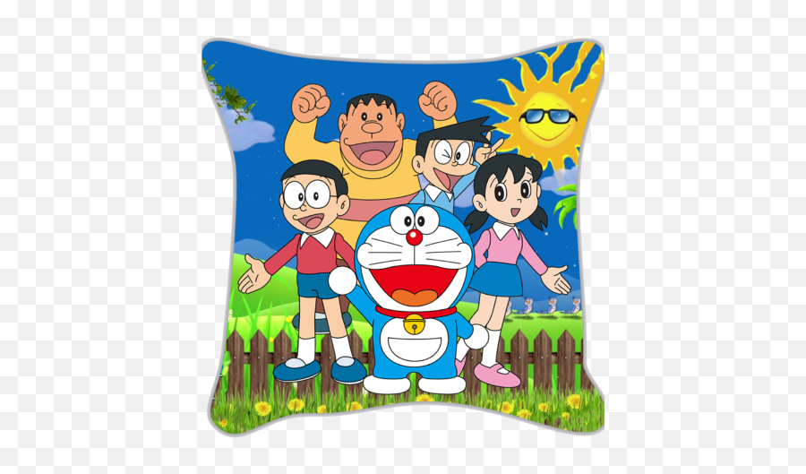 Doraemon Cartoon Pillow U2013 Yana Print - Cute Doraemon All Characters Drawing Png,Mac Icon Pillow