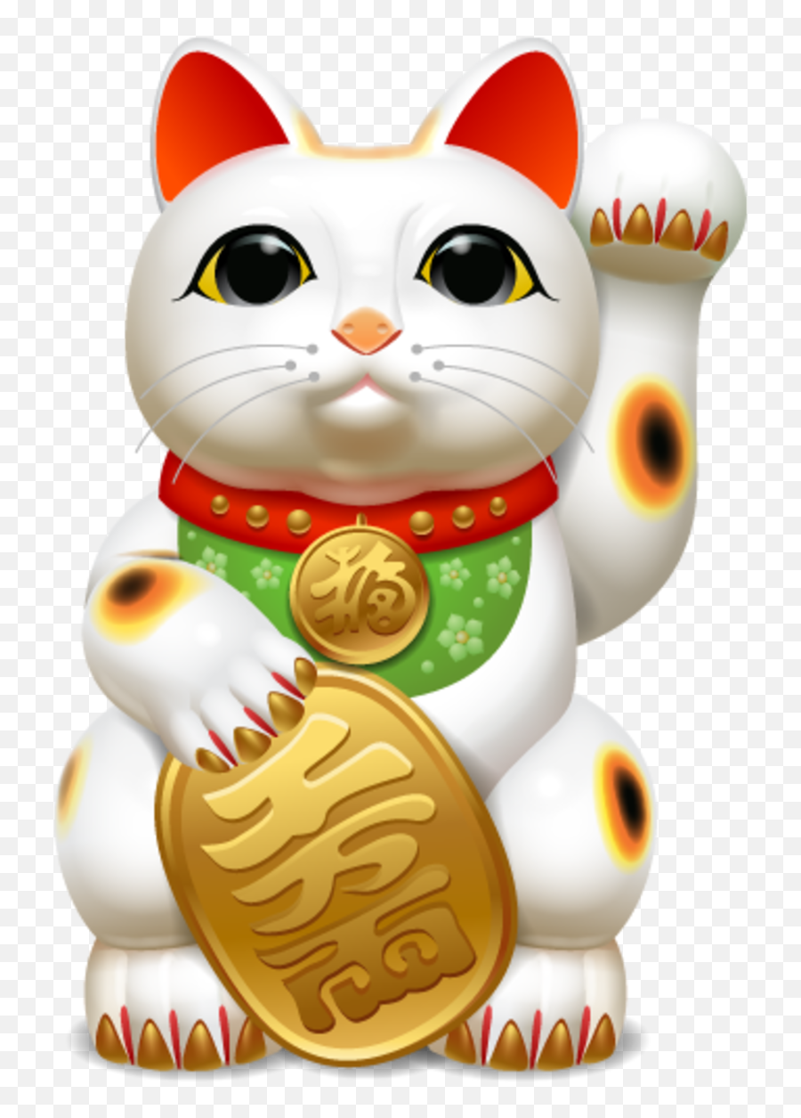 Maneki Neko Fortune Cat Goes West - Owlcation Maneki Neko Transparent Png,Courtesan Icon