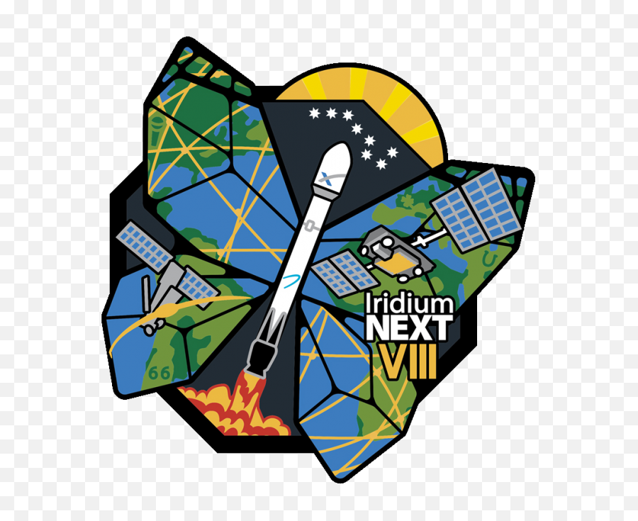 Spacex The Mission Patch Of Iridium Next 8 - Iridium Next 8 Launch Png,Spacex Png