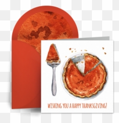 Watercolor Pumpkin Pie Free Thanksgiving Ecard Greeting - Sweet Potato png