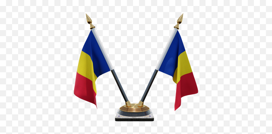 Premium Spain Double Desk Flag Stand 3d Illustration Png Romania Icon