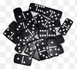 Mini Black Double 6 Dominoes - png