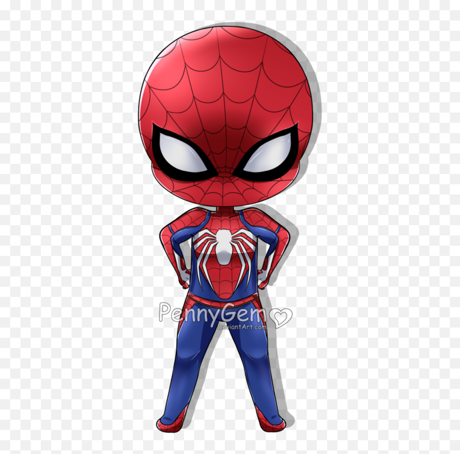 Ps4 Costume Spiderman Chibi Fan Art - Ps4 Spider Man Drawing Chibi Png,Spiderman Mask Png