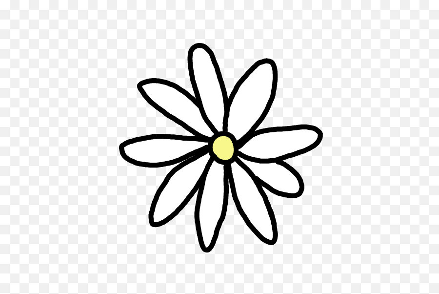 Download Flores Tumblr Png - Hand Drawn Daisy Png,Tumblr Stickers Png
