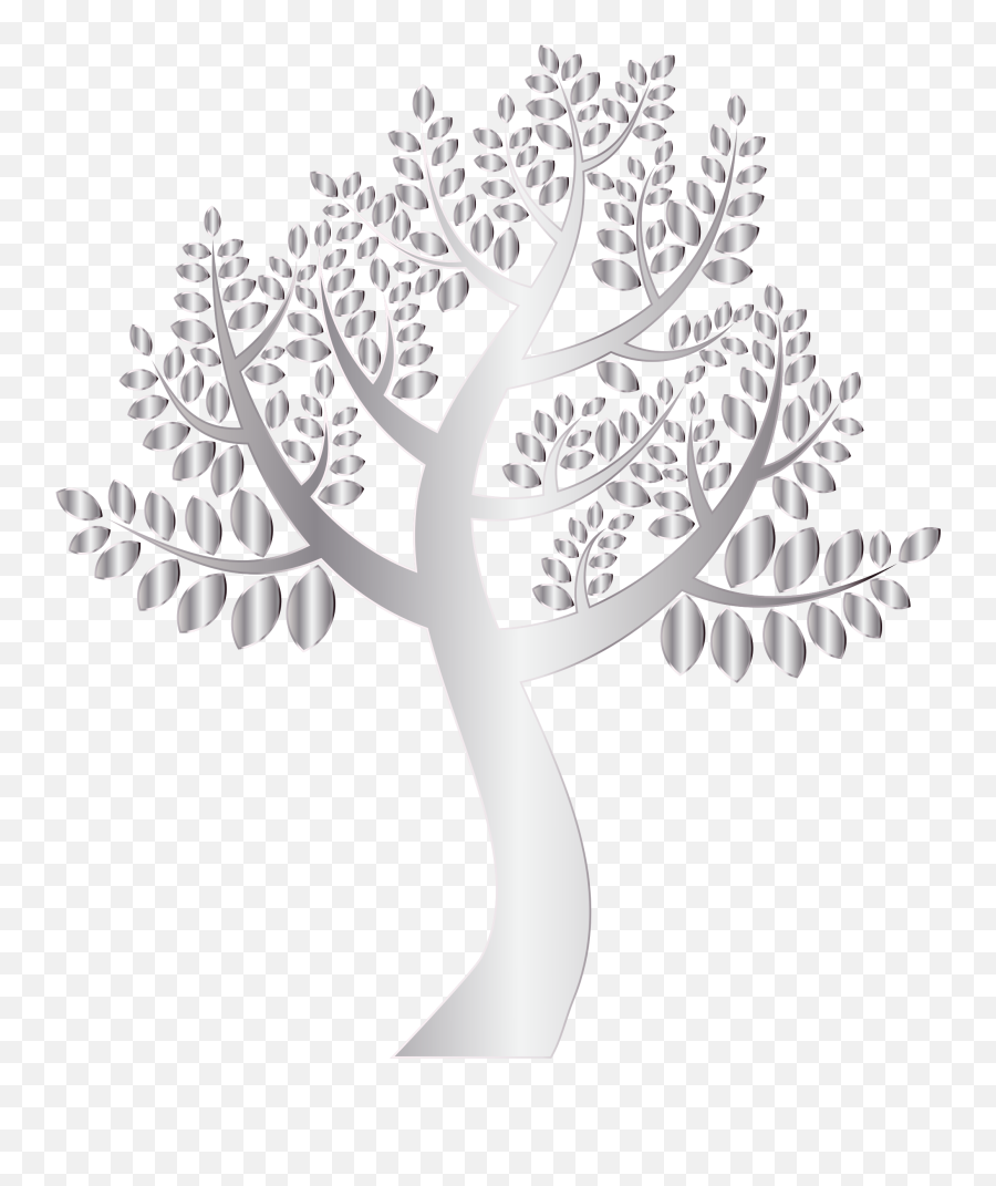 Download This Free Icons Png Design Of Simple Silver Tree - White Tree Transparent Background,Simple Tree Png
