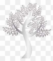 Download This Free Icons Png Design Of Simple Silver Tree - White Transparent Background