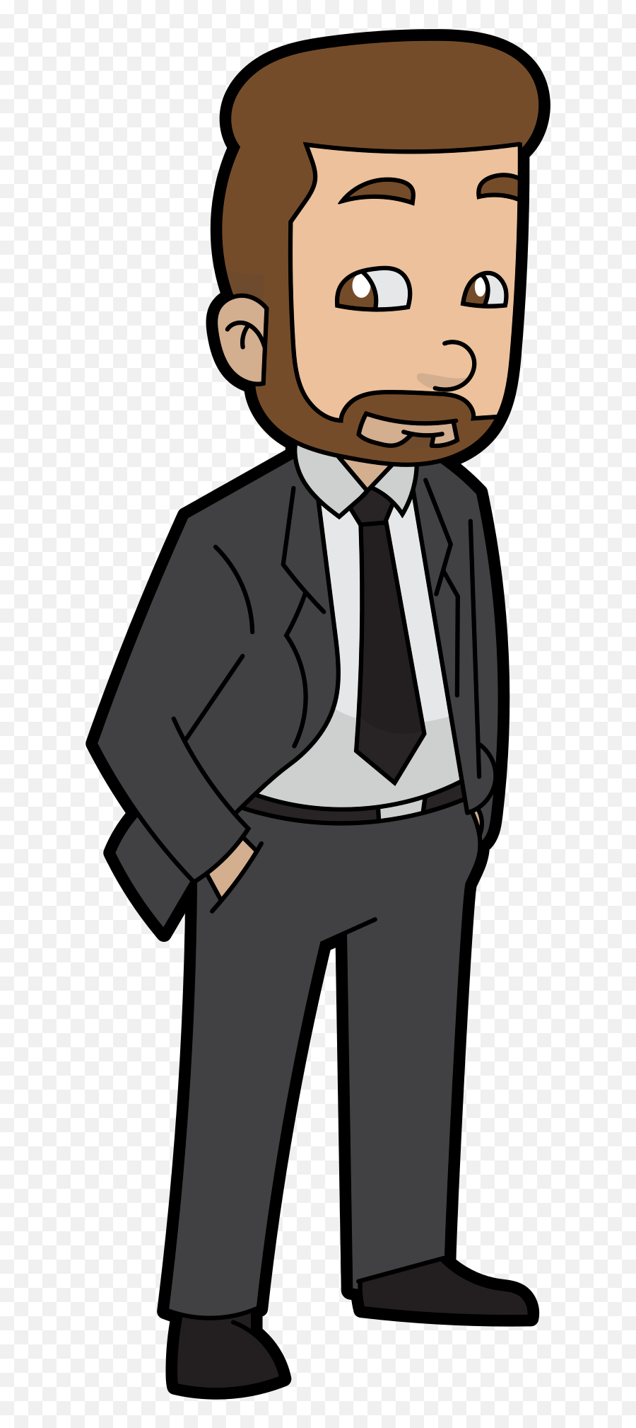 A Cartoon Businessman With Beard - Cartoon Images Png Man,Business Man Png