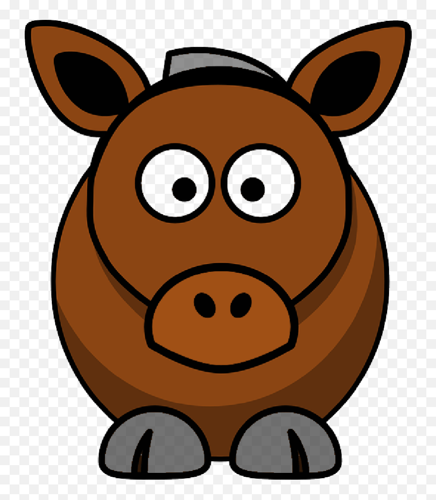 Horse Cow Animal Brown Funny Happy Mammal Donkey Png