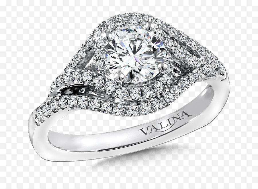 Diamond Engagement Ring Mounting In 14k Whiterose Gold 36 Ct Tw - Ernest Jones Vera Wang Png,White Rose Transparent Background