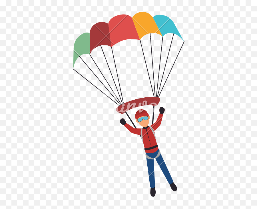 Download Parachute Png Pic - Cartoon Parachuting Png,Parachute Png