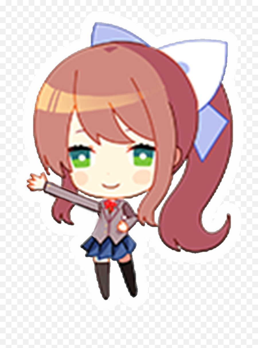 Monika Presents Ddlc Png Doki - Chibi Monika Png Ddlc,Monika Png