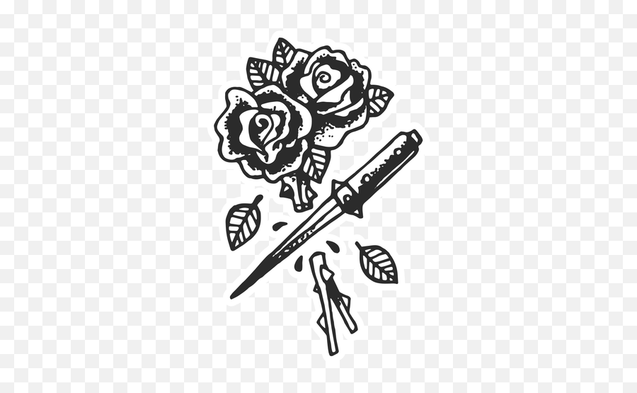 Cut Roses Vintage Tattoo Old School Tattoo Designs Png Knife Tattoo Png Free Transparent Png Images Pngaaa Com