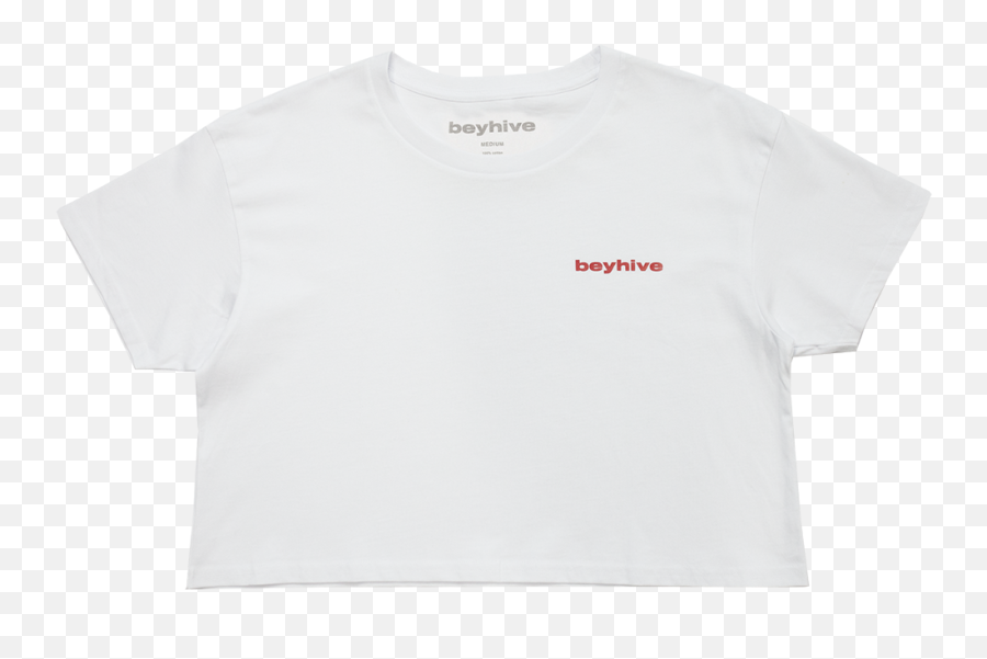 Beyhive White Cropped Tee - Active Shirt Png,Black Shirt Png