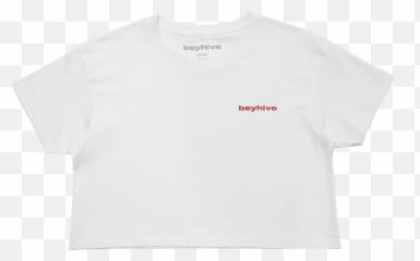 Beyhive White Cropped Tee - Active Shirt png