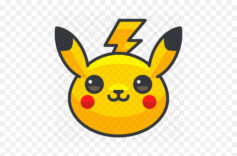 Pikachu Icon Of Colored Outline Style - Pikachu Icon Png,Pikachu Face Png