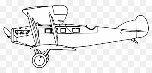 Download Biplane Silhouette Art - Model Aircraft Hd Png Light Aircraft,Biplane Png