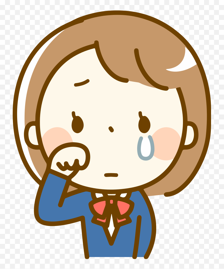Crying Female - Girl Thinking Clipart Png Transparent Transparent Student  Clipart Png,Crying Png - free transparent png images 