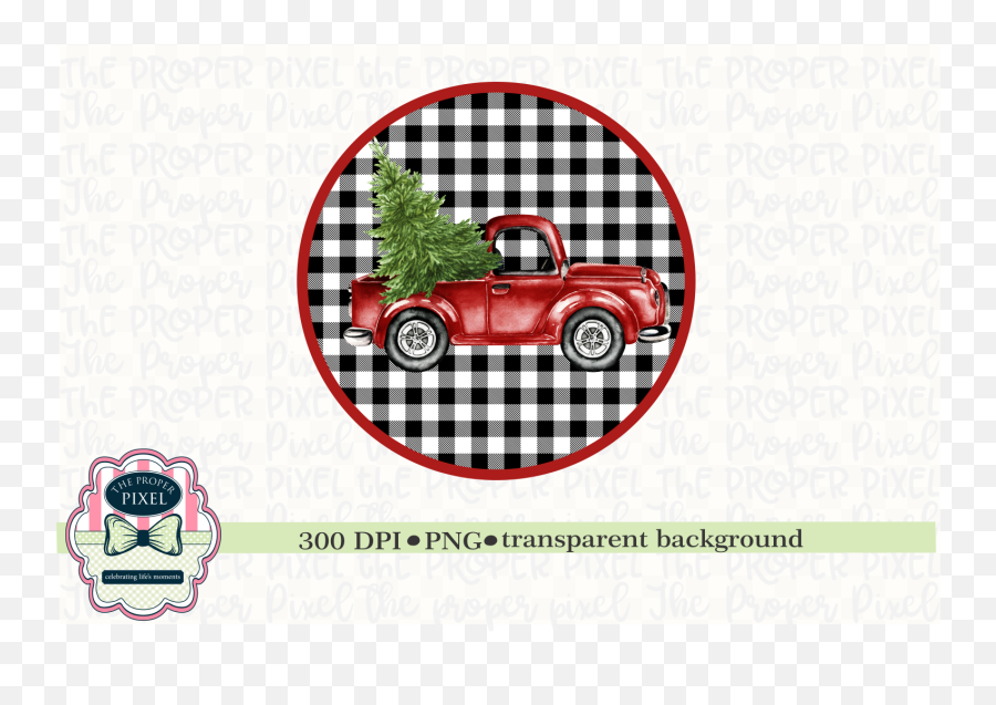 Red Vintage Truck With Christmas Tree - Grade De Proteção Para Luminaria Industrial Png,Red Truck Png