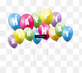 Happy Birthday Balloons - Clip Art Images Png File