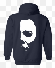 Michael Myers - Creepy Half Face 6 White Vinyl Badass Hoodies png