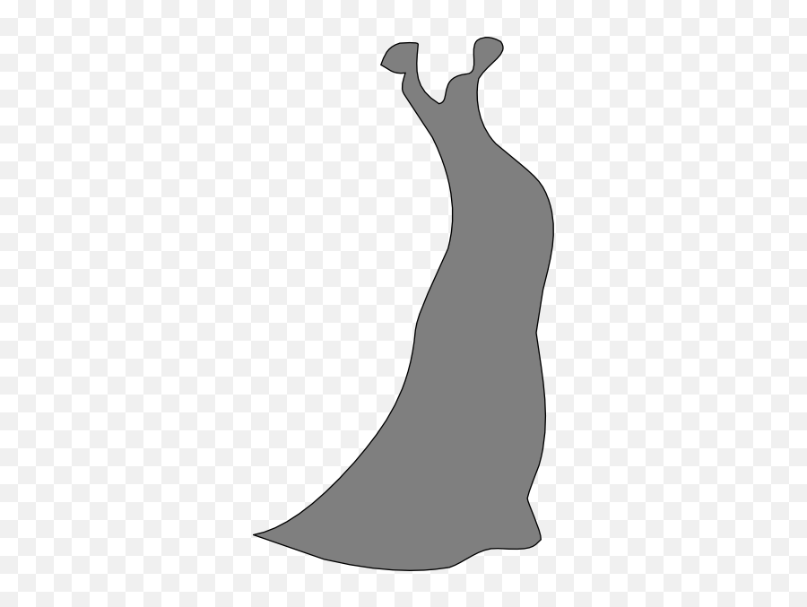 Dress Gray Silhouette Clip Art - Vector Clip Gray Dress Clipart Png,Graduation Silhouette Png