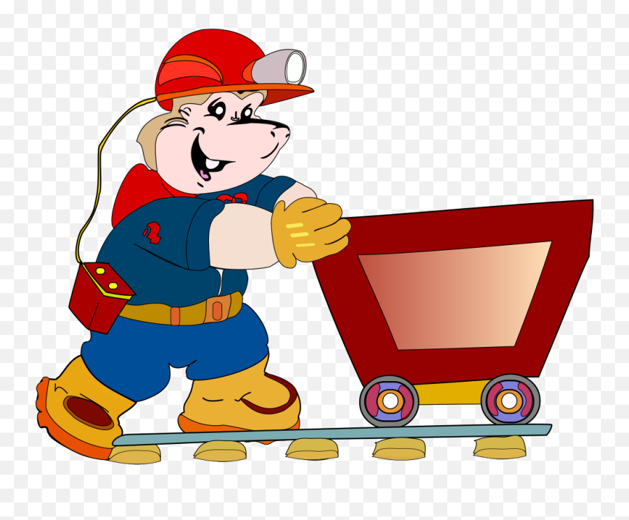 Coal Miner Pushing Cart Svg Vector - Mining Png,Coal Mine Icon