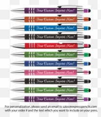 Personalized Pens - Hottie Rubberized Soft Touch Ballpoint with Stylus tip Includes FREE Personalization Box 12 Assorted Marking Tool png
