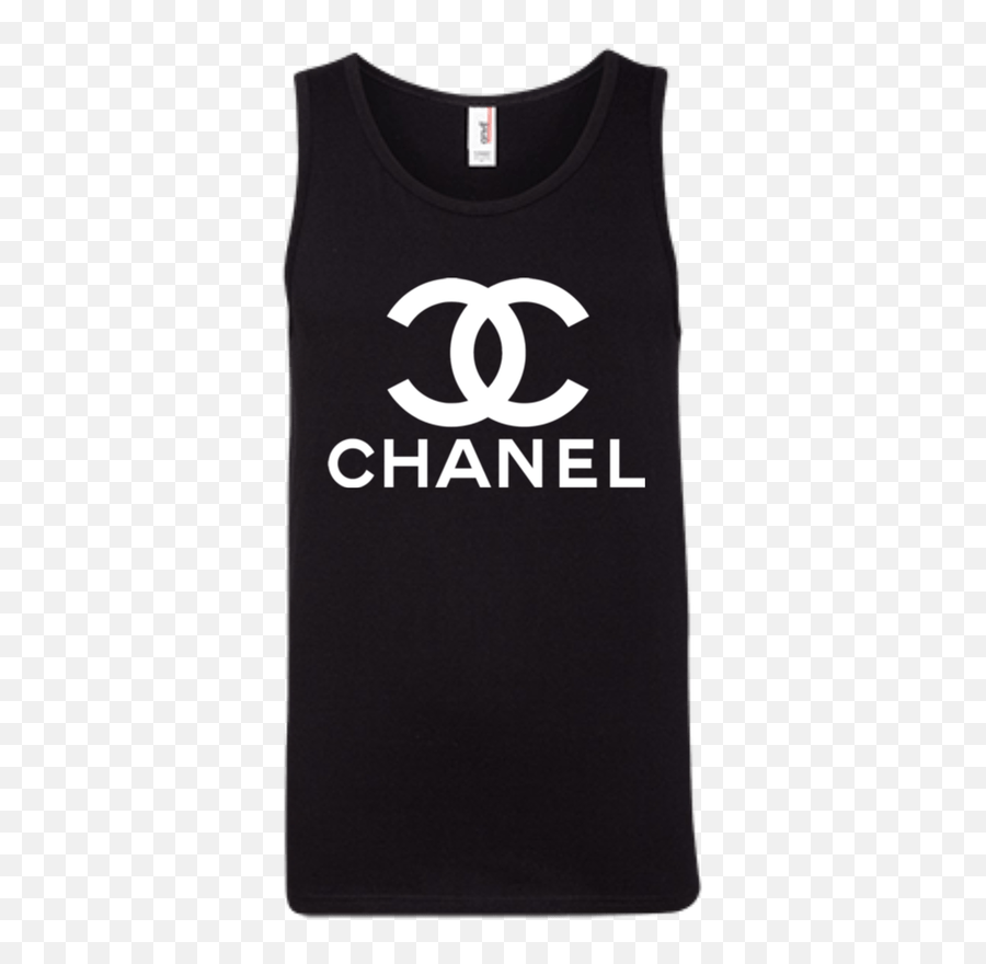Tt0079 Chanel Logo Tank Top Tops Outfits - My Hero Academia Workout Shirt Png,Chanel Logo Images