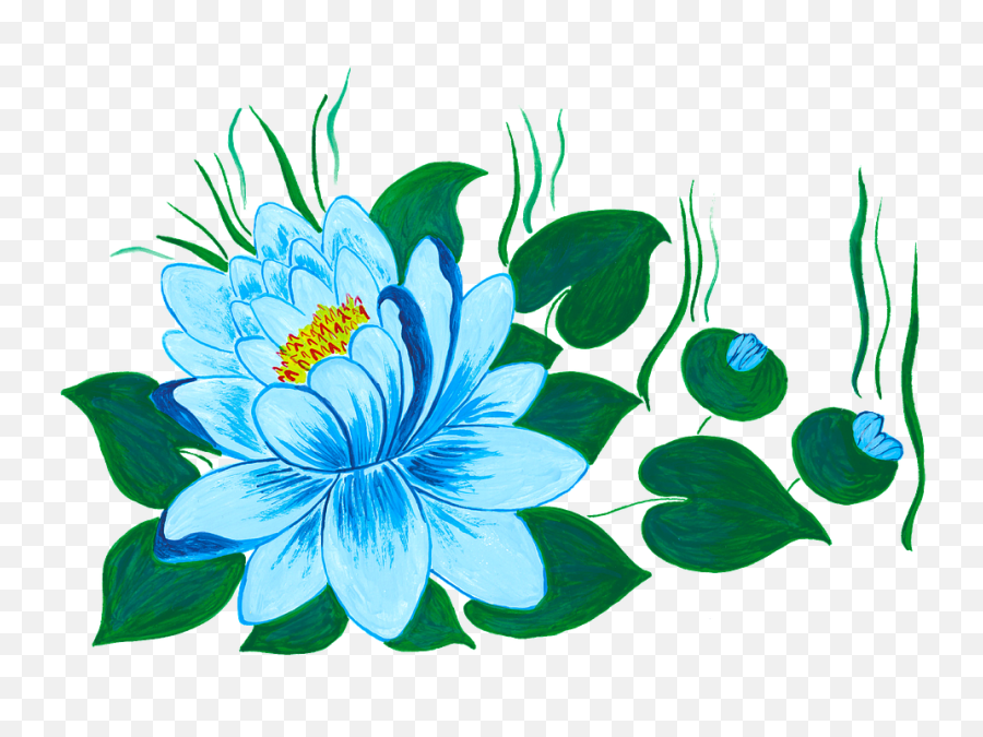 Waterlily Water Lilies - Free Vector Graphic On Pixabay Nymphaea Nelumbo Png,Blue Flower Icon