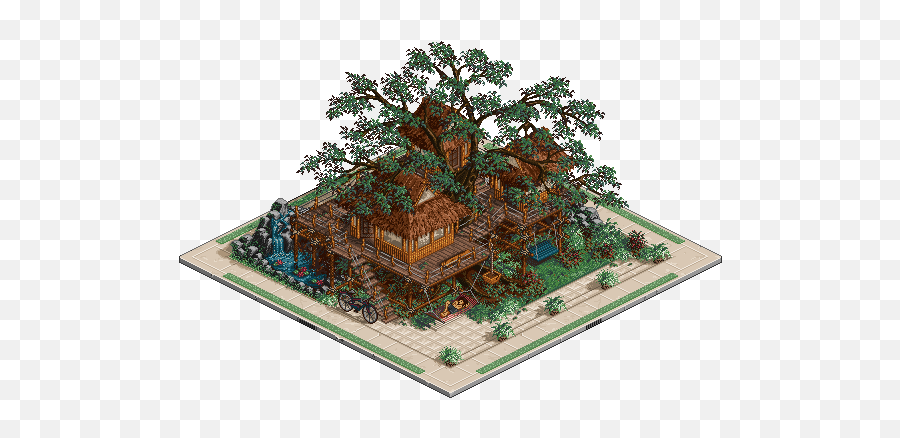 Scottfrou0027s Treehouse Pixeljointcom - House Pixel Art Gif Png,Roller Coaster Tycoon 2 Icon